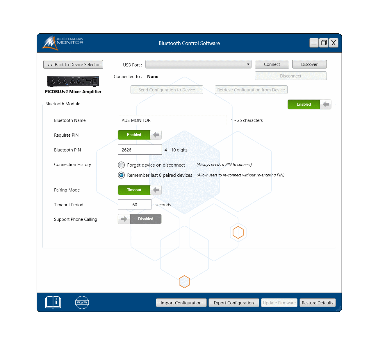 PICOBLUV2 Bluetooth Control Software HR