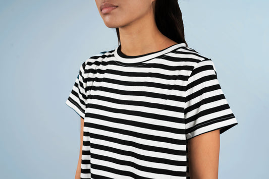 Women's Striped Cropped Tee